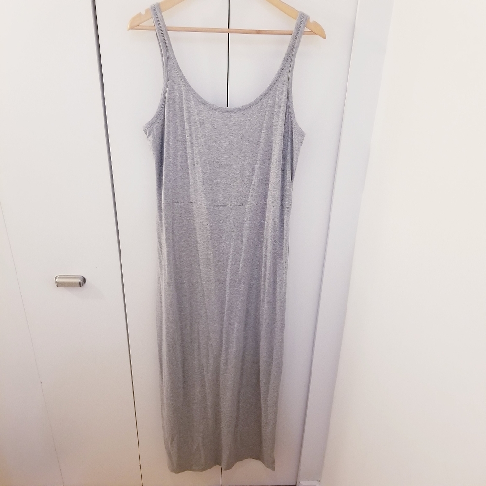 Gap Grey Long Maxi Dress Scoop Neck Back